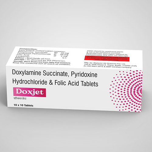 Doxylamine Succinate Pyridoxine Hydrochloride And Folic Acid Tablets
