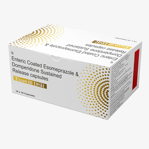 Enteric Coated Esomeprazole And Domperidone Sustained Release Capsules