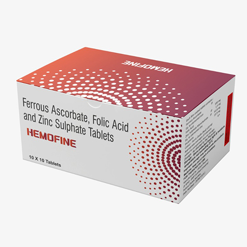 Ferrous Ascorbate Folic Acid And Zinc Sulphate Tablets