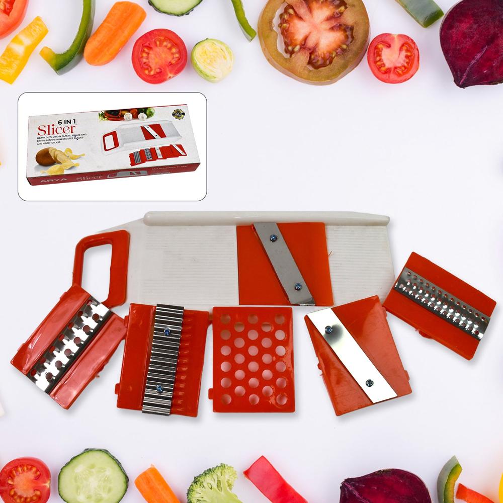 Plastic 6 In 1 Vegetables Slicer Cutter And Fruit Dicer Grater (1 Set) - Application: As Per Product Requirement