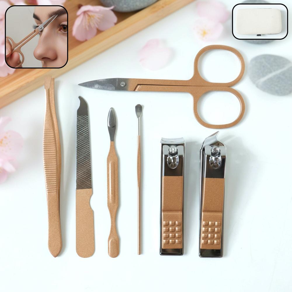 7 In 1 Premium Manicure Pedicure Grooming Kit (Mix Design) - Application: As Per Product Requirement