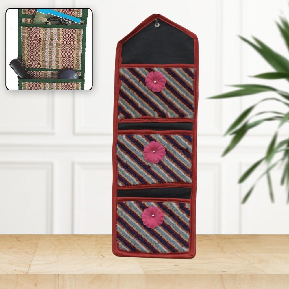 Foldable Hanging Organizer With 3 Pockets - Wall Hanging Letter Holder - Application: As Per Product Requirement