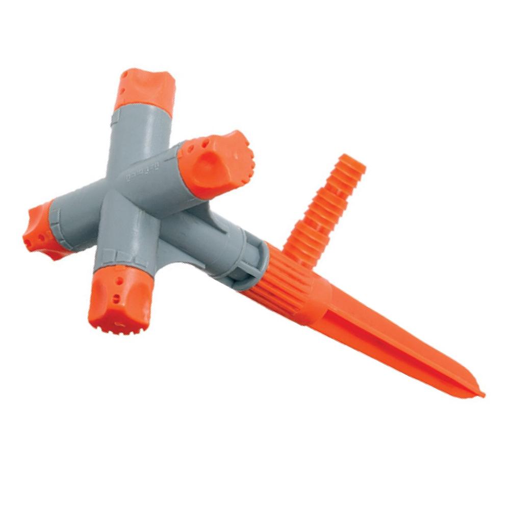 360 Rotating Garden Sprinkler Adjustable 4-Arm Lawn Water Sprayer