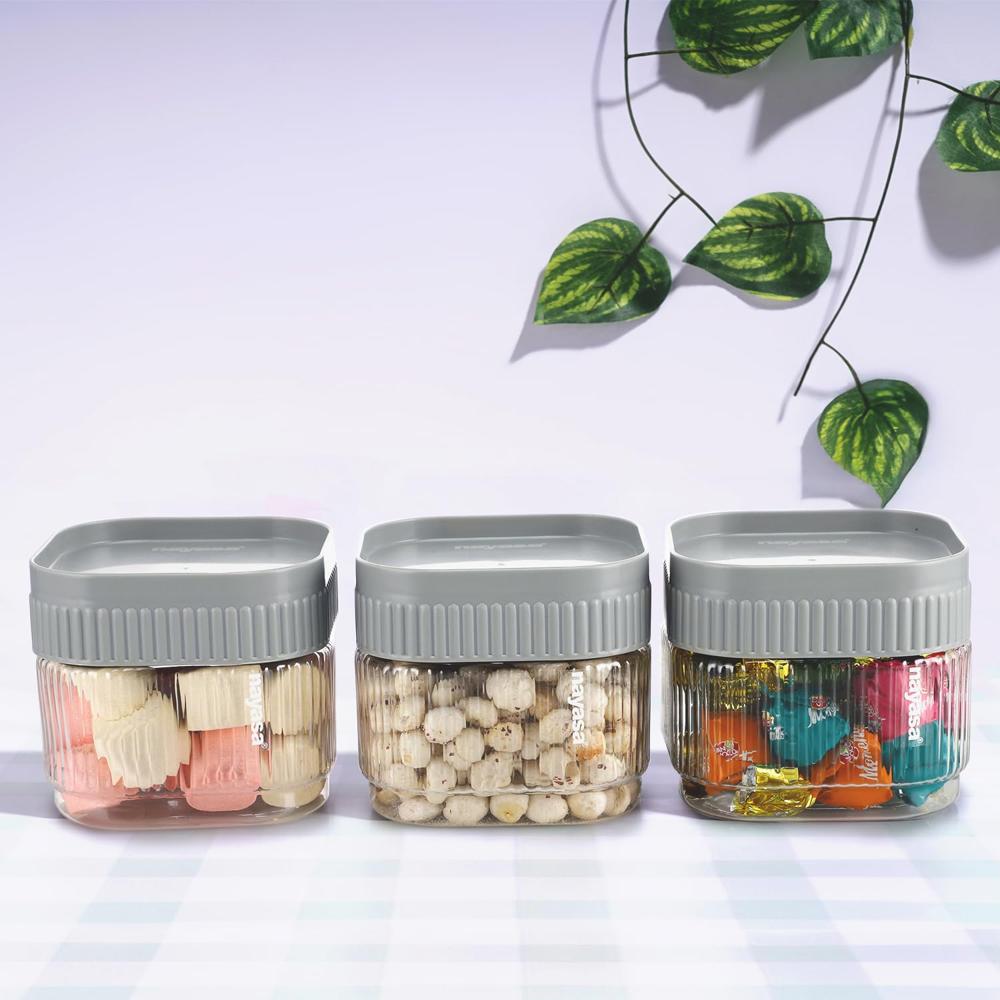 Storage Jar And Container 3Pc Set-950Ml - Capacity: 950 Milliliter (Ml)