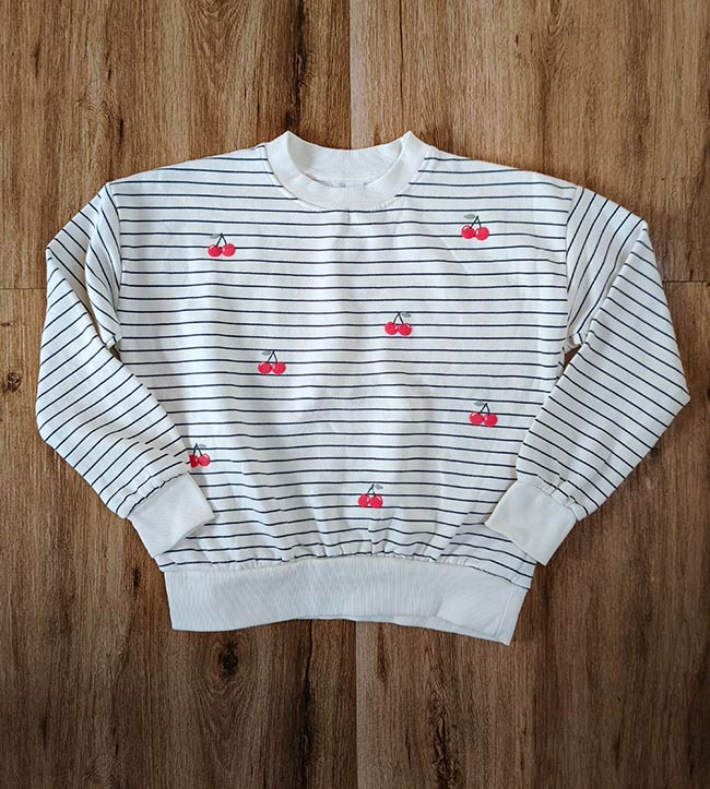 G22294 | YIGGA Older Girls Striped Fleece Pullover