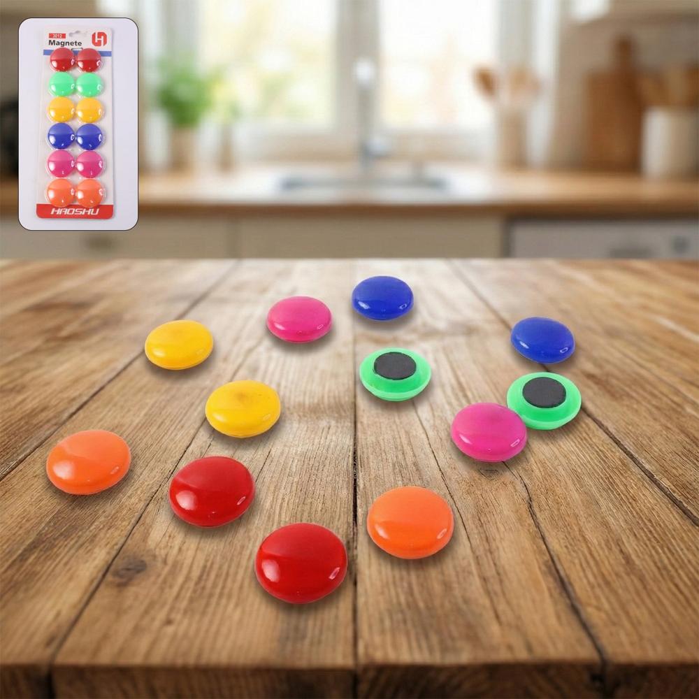 Colorful Round Refrigerator Magnets Set (12 Pc Set) - Application: As Per Product Requirement