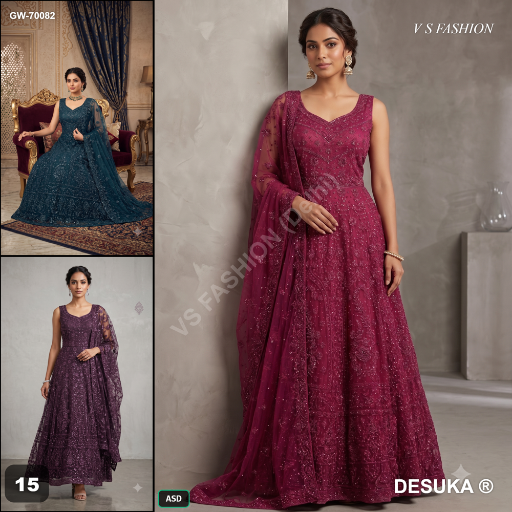Premium Net Designer Gown