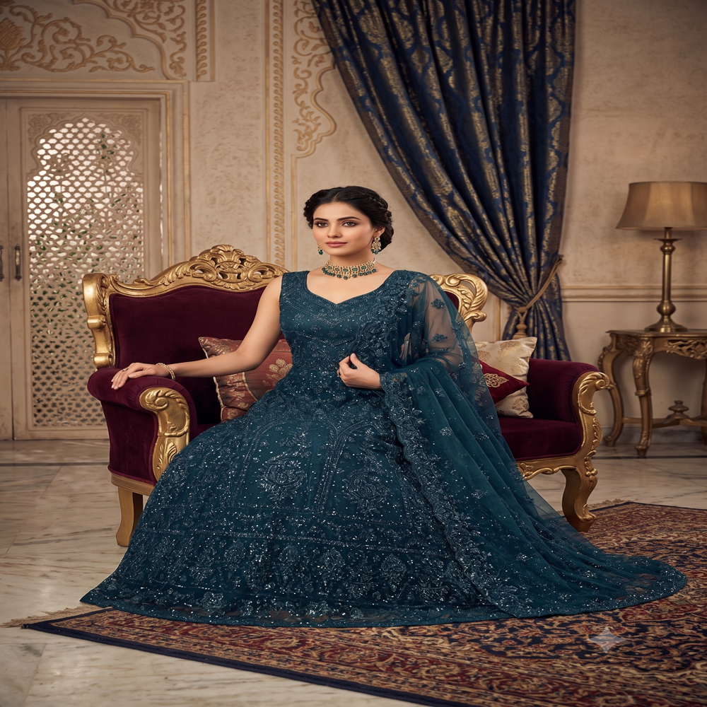 GW-70082 Premium Net Designer Gown