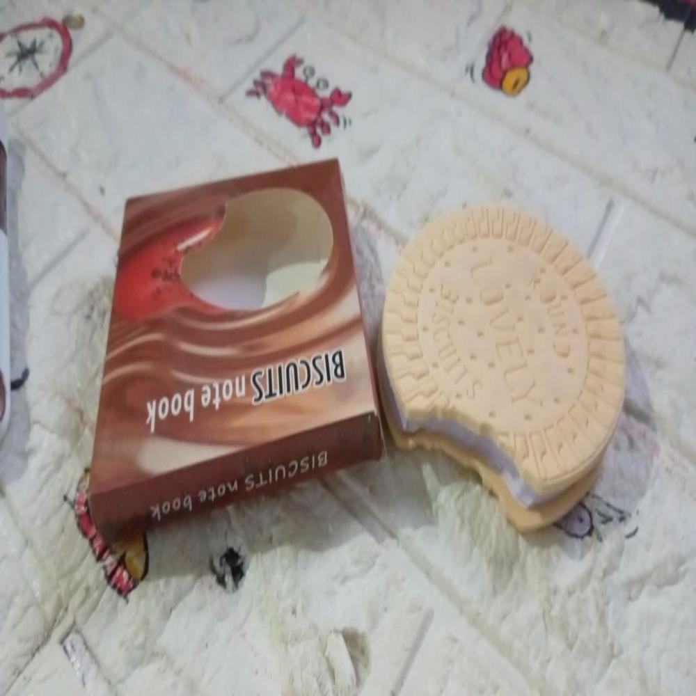 Round Biscuit-Scented Notebook Fun Writing Copybook (1 Pc)