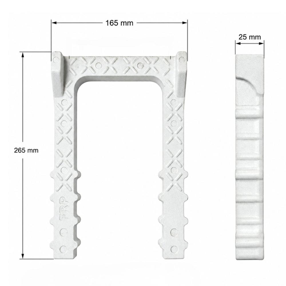 FRP Foot Step (Rungs) 265x165x25 mm