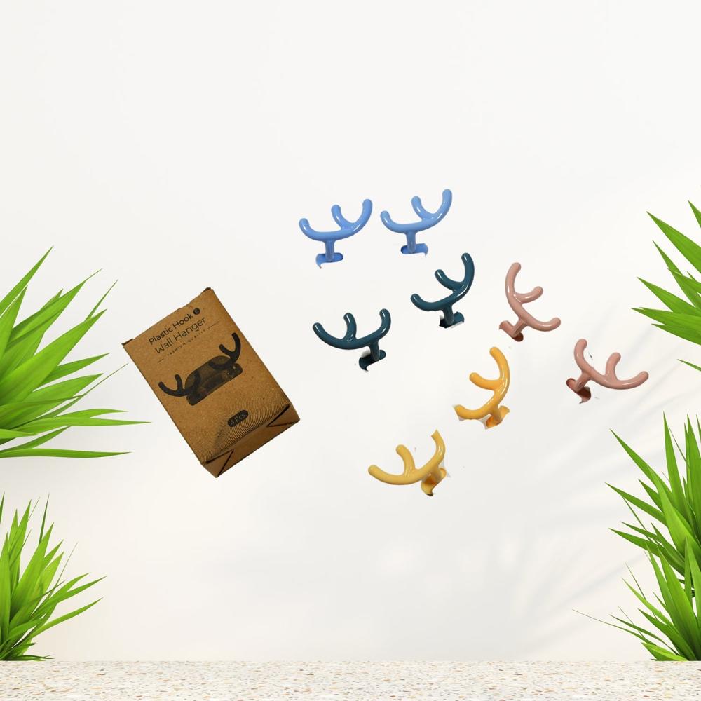 Plastic Wall Hanger Hook Wall Adhesive Hook Premium Quality Wall Hook (pack Of 4pc) - Application: As Per Product Requirement