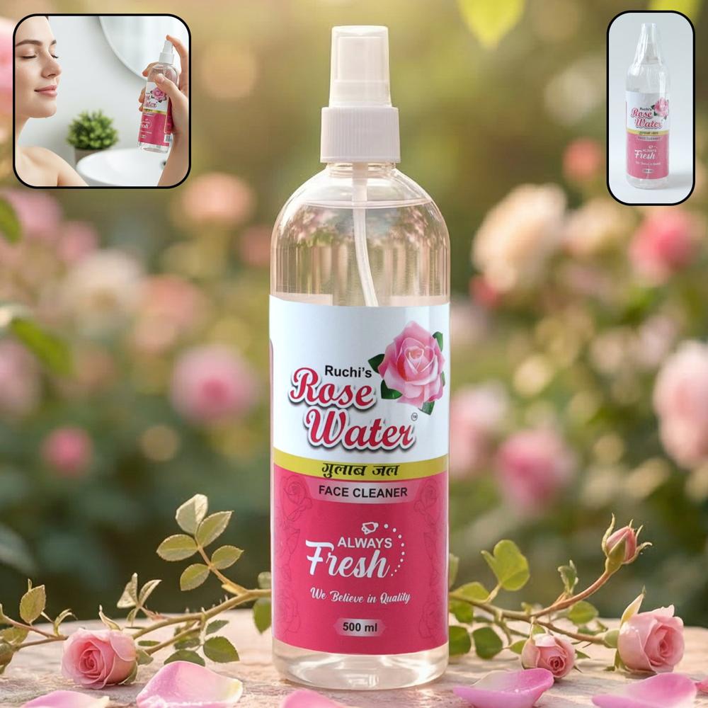 Rose Water Face Cleanser Spray Bottle (1 Pc 500 Ml) - Age Group: As Per Product Requirement
