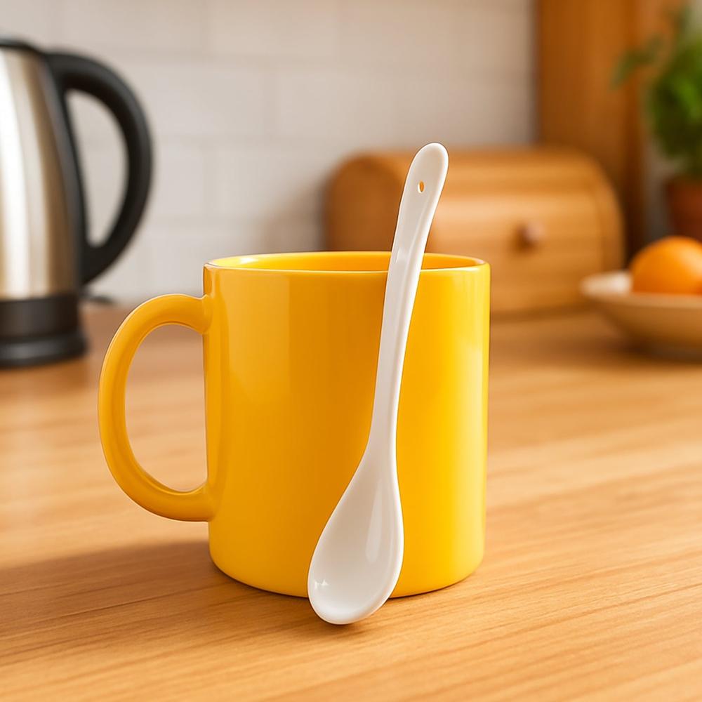 Elegant Plastic Mug With Matching Spoon - Application: As Per Product Requirement