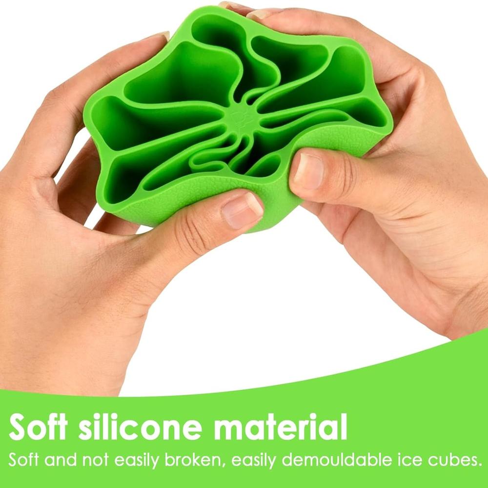 Lemon Shape Flexible Silicone Ice Cube Tray 8-Slot Round Ice Mold (1 Pc)
