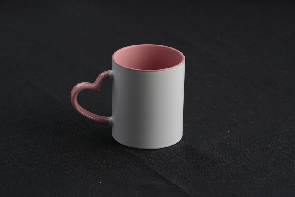Heart Handle Sublimation Coffee Mugs