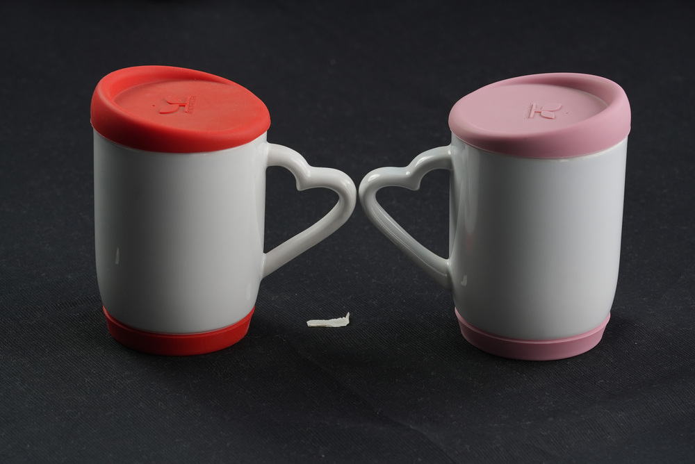 Heart Handle Sublimation Coffee Mugs