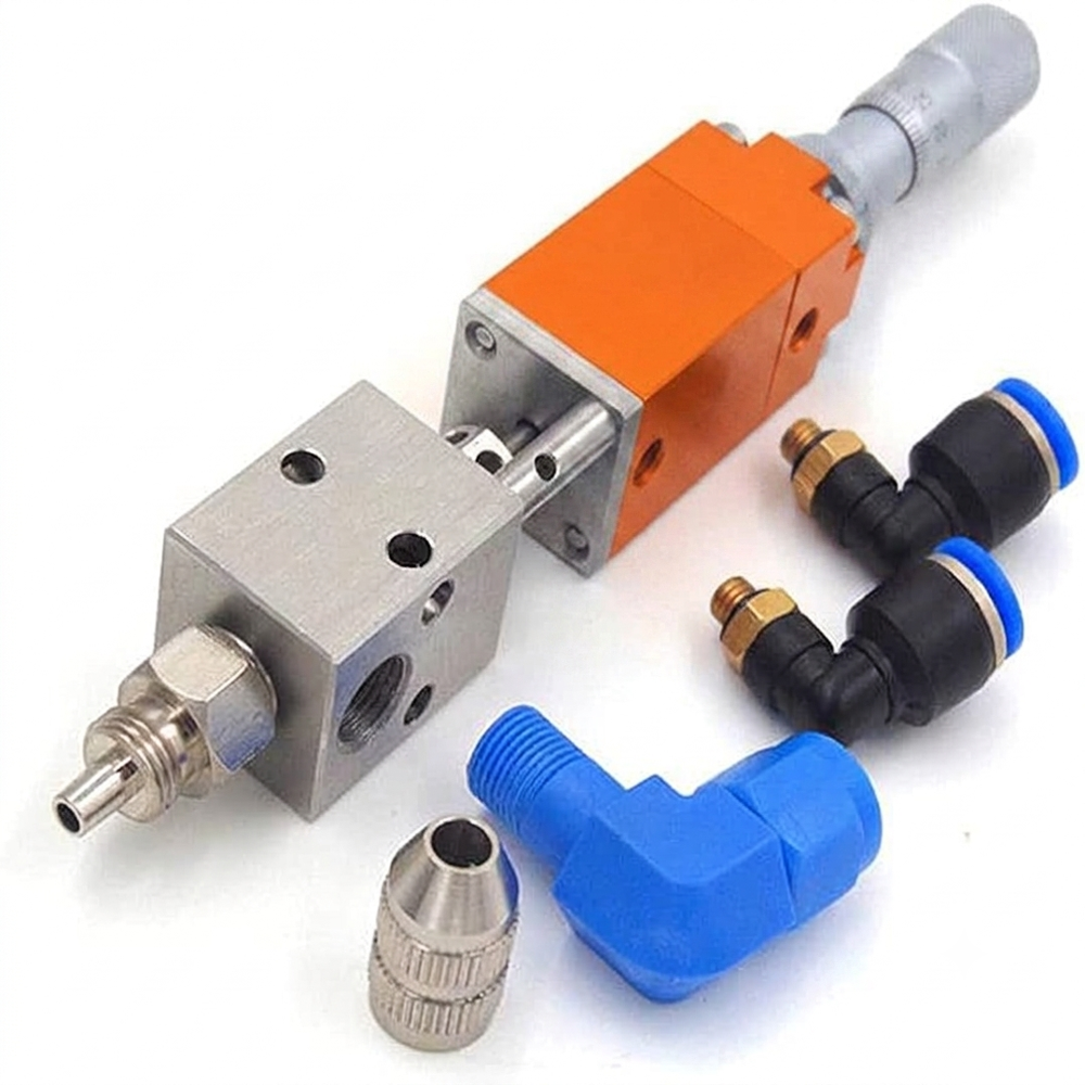 Precision Thimble Dispensing Valve - Color: Blue