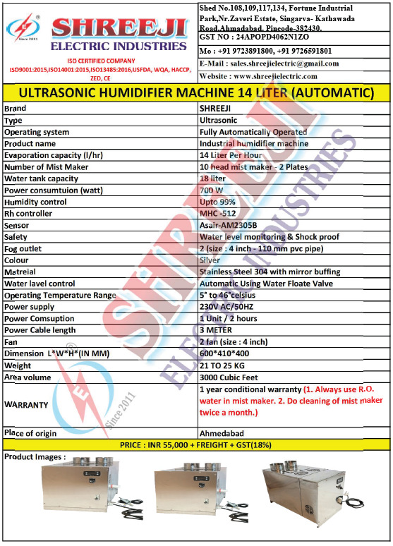 900W Ultrasonic Humidifier Machine