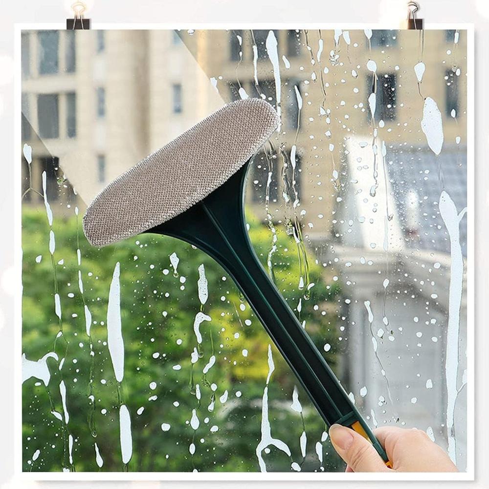 2-in-1 Mesh Cleaning Brush & Wiper with Extended Handle Window Cleaner (1 Pc)