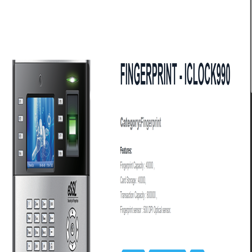 ESSL ICLOCK 990 FACE RECOGNITION BIOMETIC