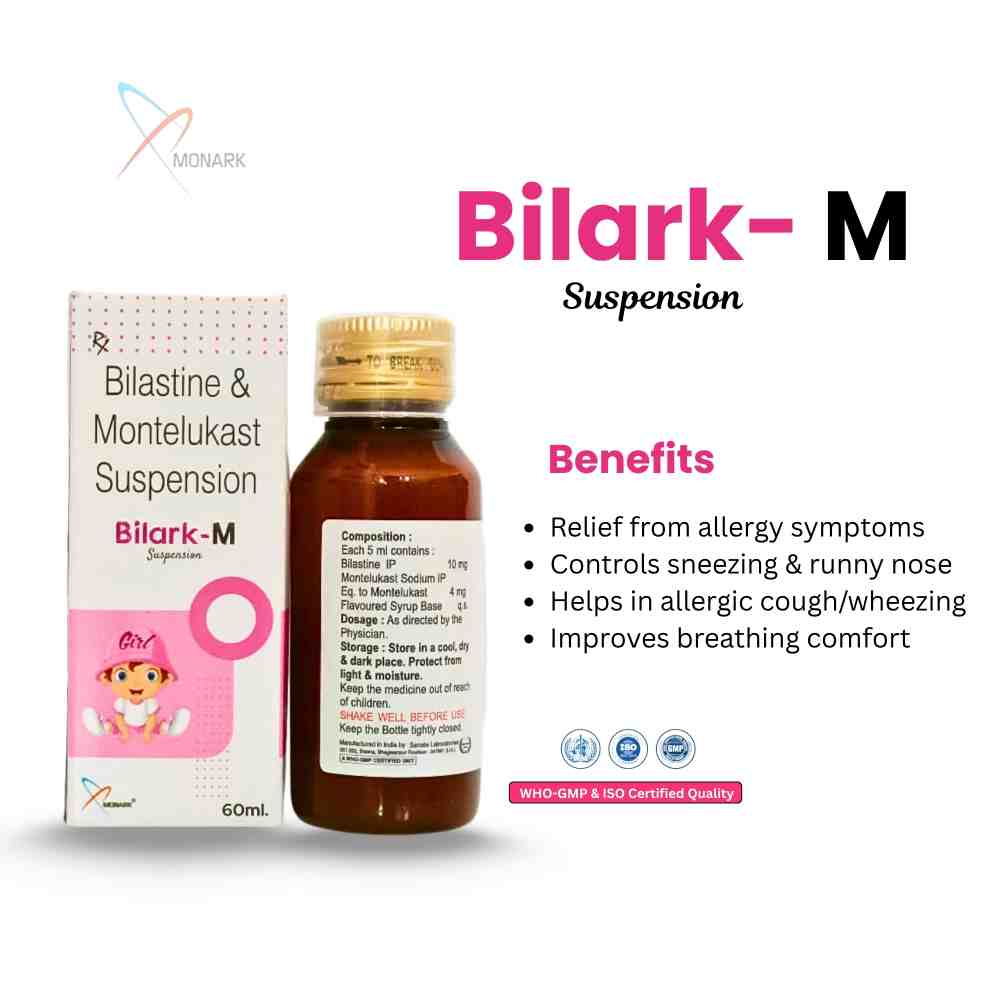 Bilastine And Montelukast Suspension - Brand Name: Bilark -M
