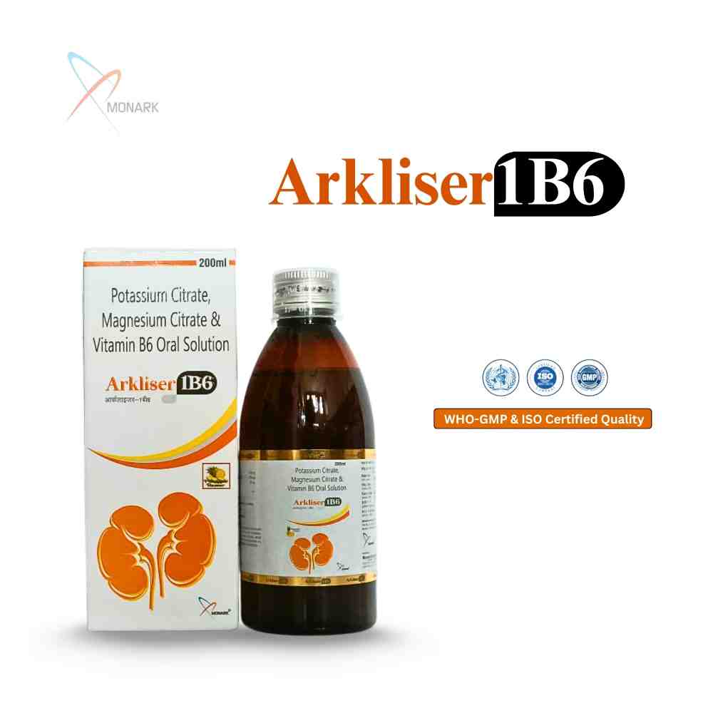 Potassium Citrate , Magnesium Citrate And Vitamin B6 Oral Solution - Brand Name: Arkliser 1b6
