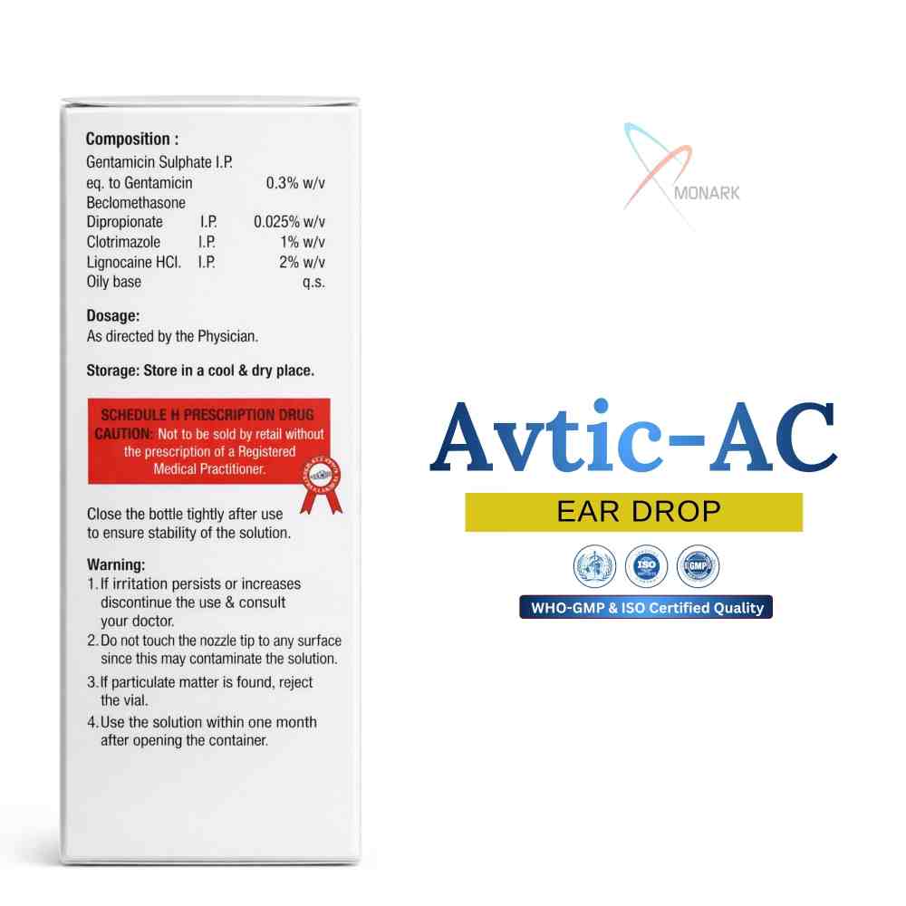 Gentamicin , Clotrimazole, Lignocaine Hcl And Beclomethasone Dipropionate Ear Drops - Age Group: Suitable For All Ages