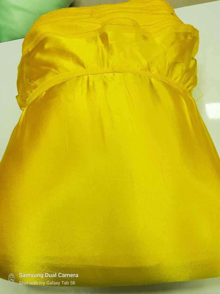 Plain Yellow Ultra Satin Fabric