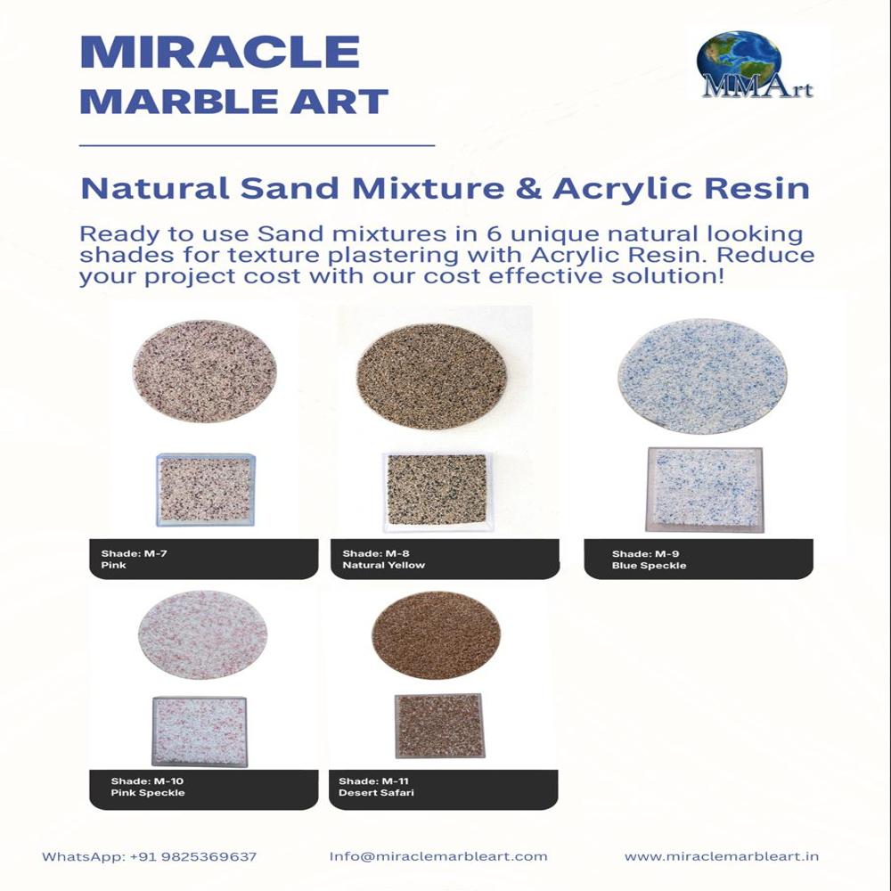 wall texture used natural black and color coated blue sand mixtur for out door application used