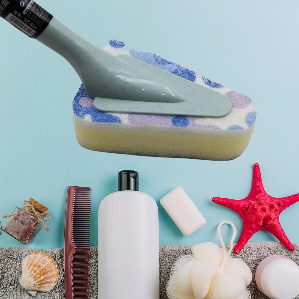 Triangular Sponge Brush Long Handle Multipurpose Kitchen & Bathroom Cleaning Tool - Application: As Per Product Requirement