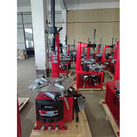 Tyre Workshop Machine - Powder-coated Heavy-duty Steel, 10"-24" Clamping, Red/black | 2500 Kg Bead Breaker, Semi-automatic, Safety Features