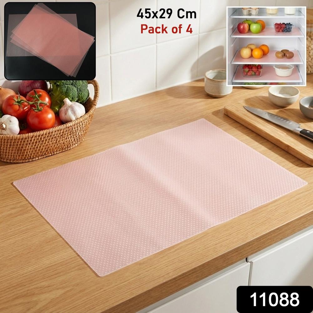 Transparent Plastic Fridge Mat 45 X 29 Cm (4 Pc) - Application: As Per Product Requirement