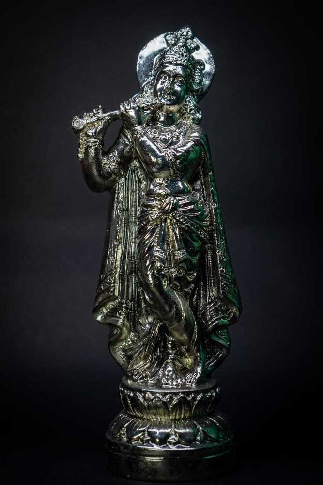 Silver Plated Authentic Krishna Idol
