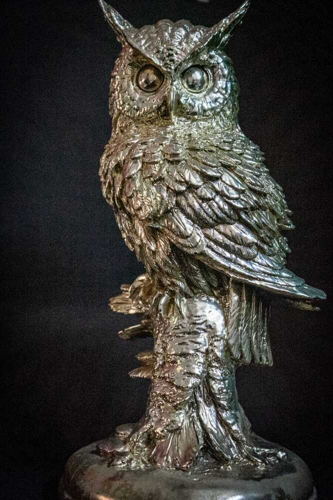 Silver Plated Owl Authentic Showpiece