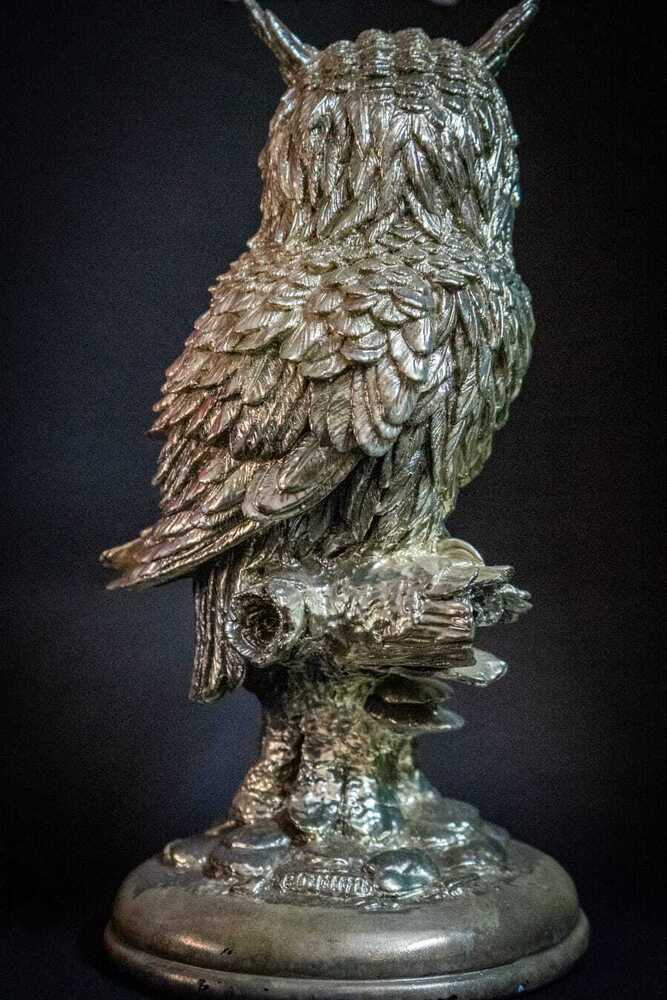 Silver Plated Owl Authentic Showpiece