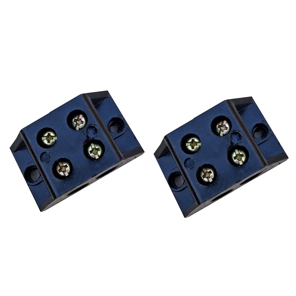 Bakelite Connector Strip 2 Way Black 30A Screw Type Electrical Terminal Block