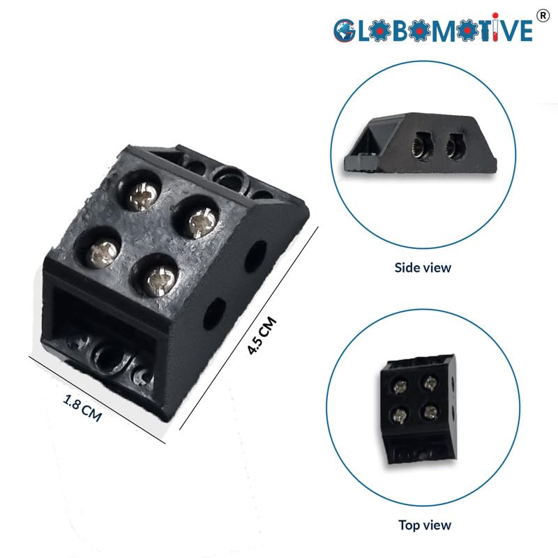 Bakelite Connector Strip 2 Way Black 30A Screw Type Electrical Terminal Block