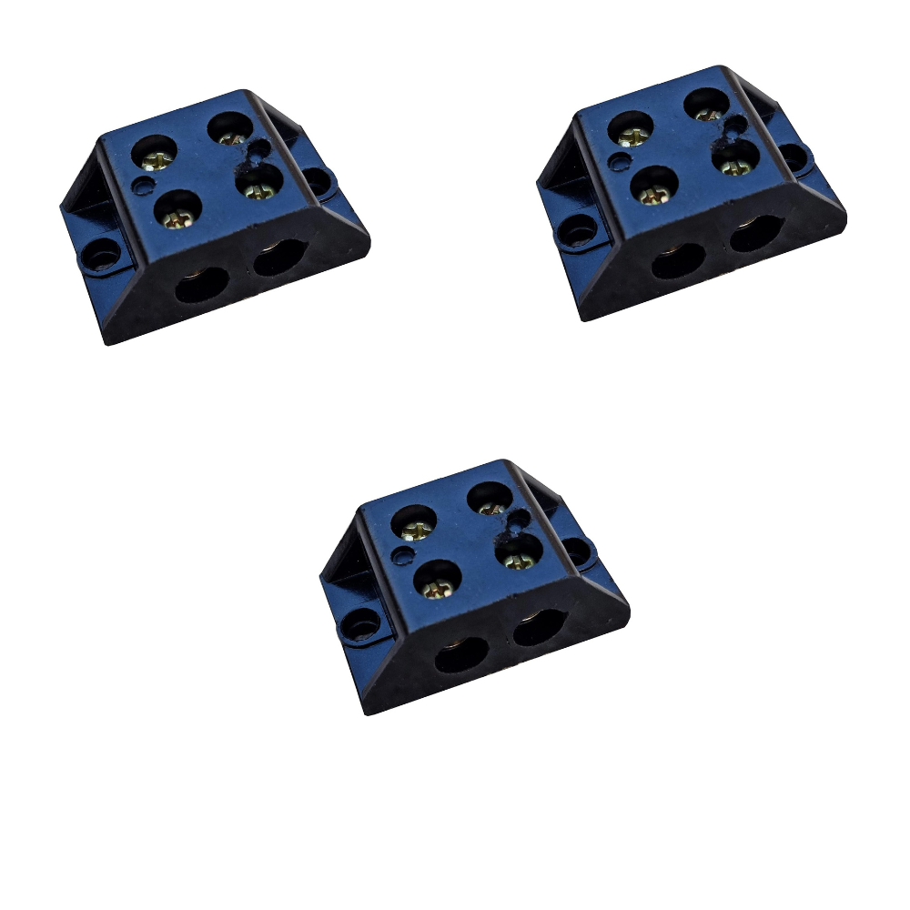 Bakelite Connector Strip 2 Way Black 30A Screw Type Electrical Terminal Block