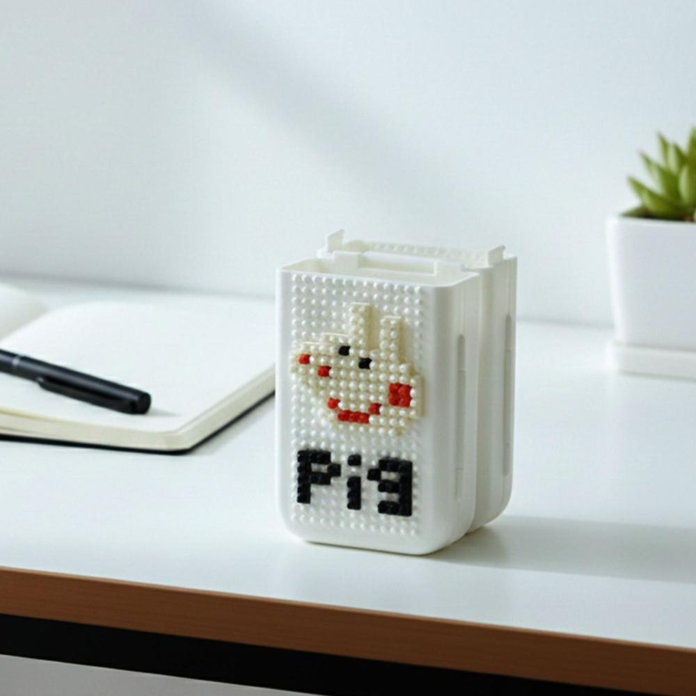 Decorative Pixel Art Style Desk Pen Holder (1 Pc) - Application: As Per Product Requirement