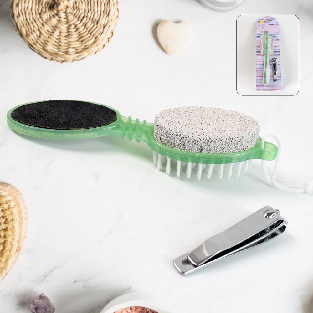5 In 1 Pedicure Tool Pedicure Brush For Feet Foot Scrubber Foot File With Nail Cutter - Application: As Per Product Requirement