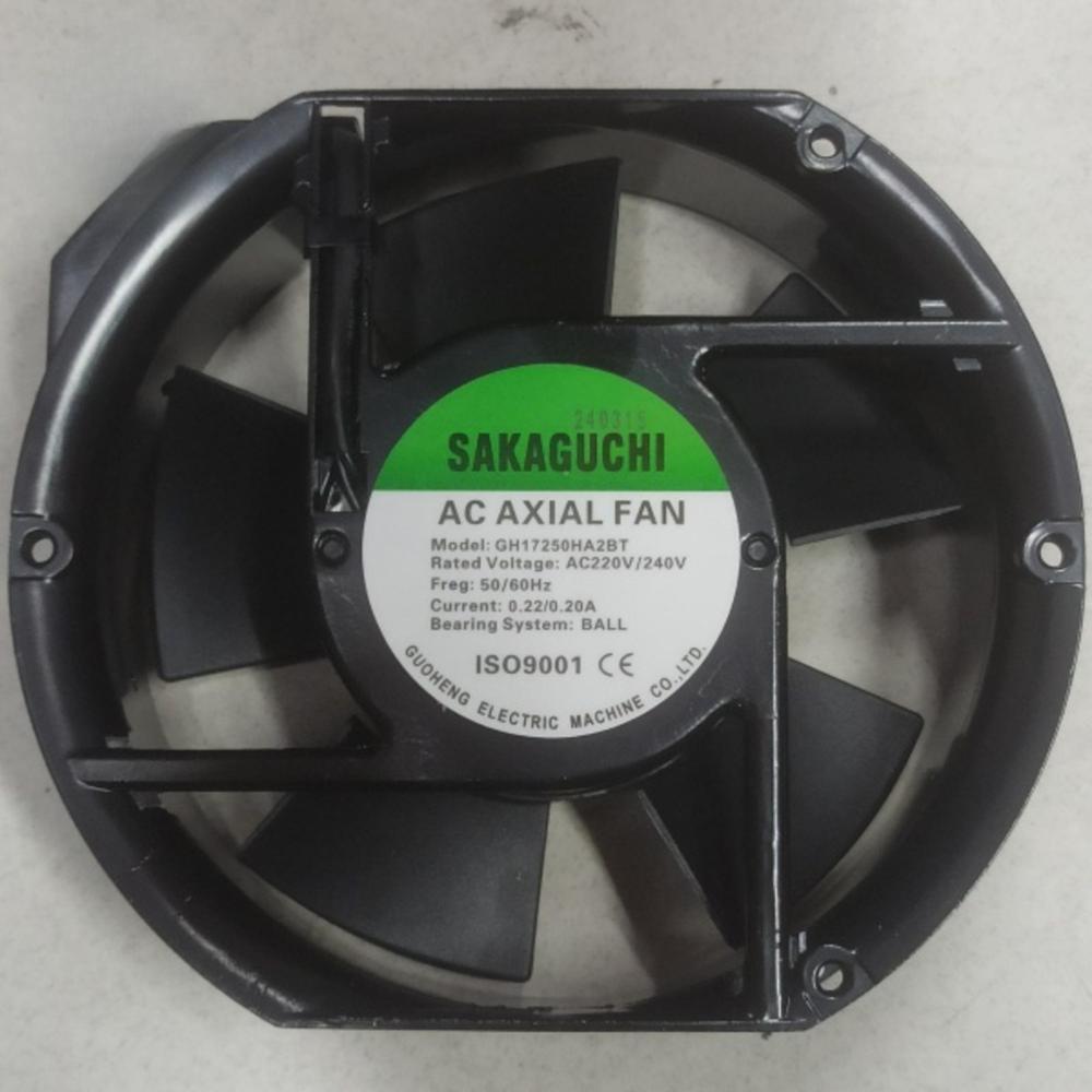 SAKAGUCHI GH17250HA2BT 220/240V AC 0.22/0.20A 17251mm Ball Bearing Industrial Axial Cooling Fan