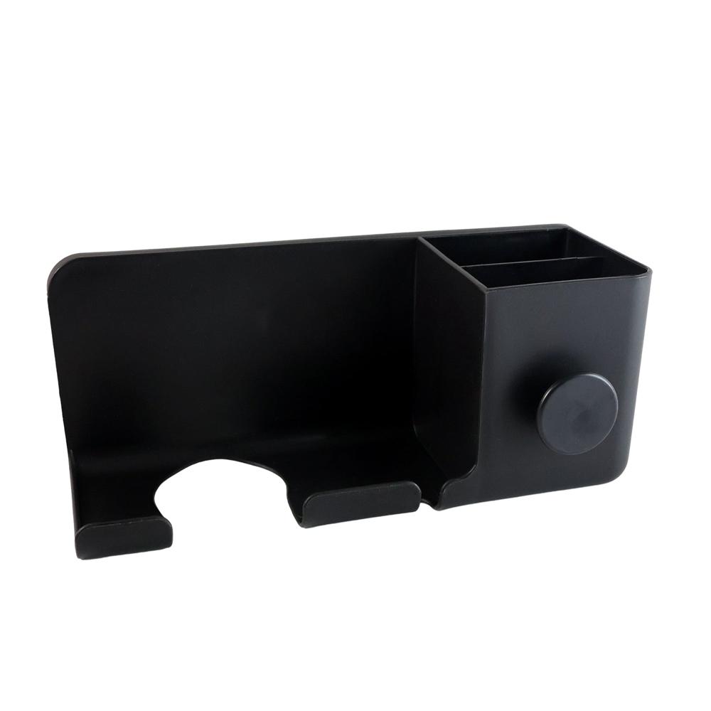 Wall Mounted Hair Dryer Holder with Multipurpose Organizer Shelf and Hook