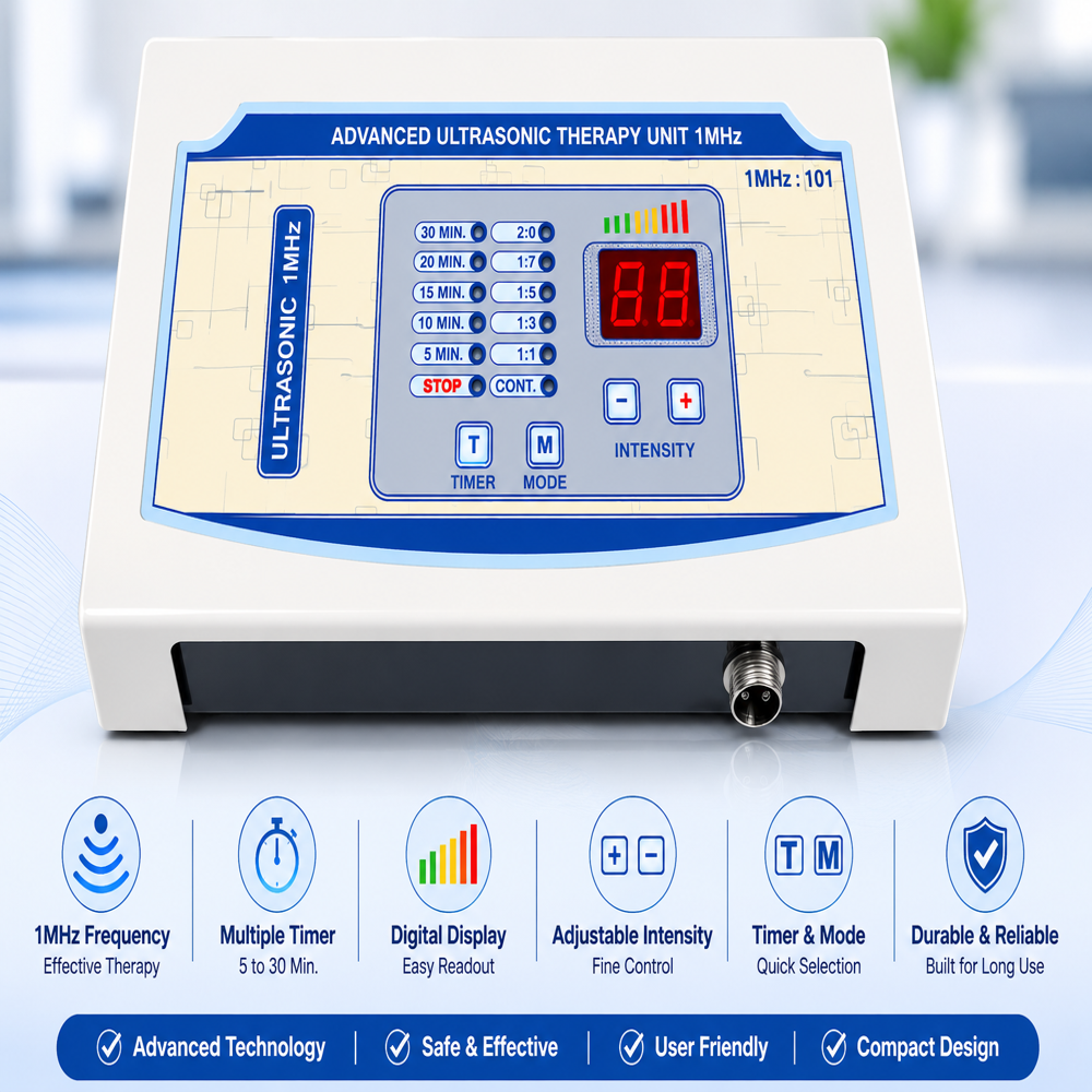 1 MHz Ultrasound Therapy Machine with LED Display | Digital Physiotherapy Pain Relief Equipment