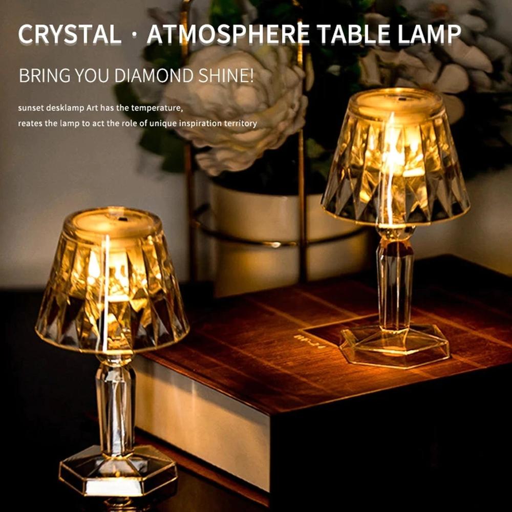 2In1 Transparent Mini Crystal Table Lamp With Reflection Light - Application: As Per Product Requirement