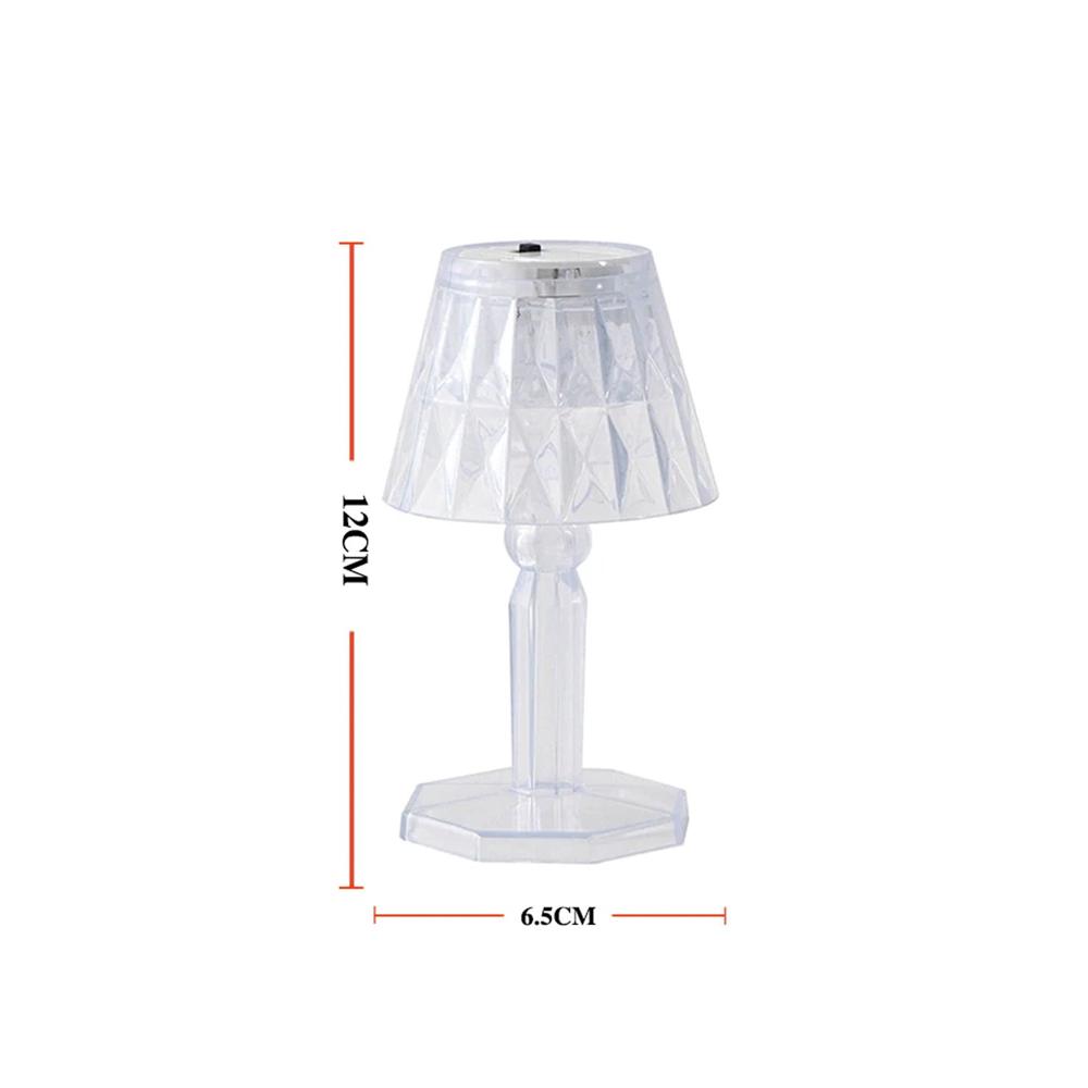 2in1 Transparent Mini Crystal Table Lamp with Reflection Light