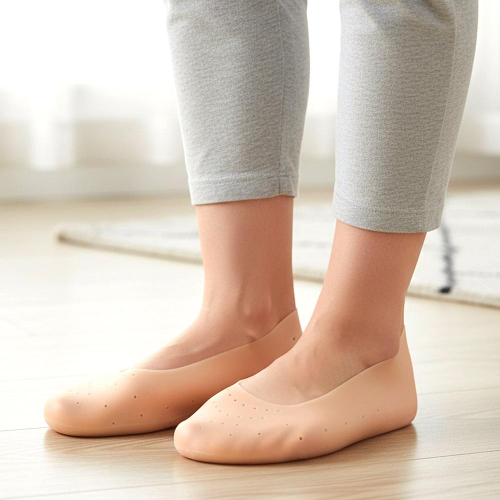 Silicone Heel Protector Socks Anti Crack Foot Care Socks (1 Pair)