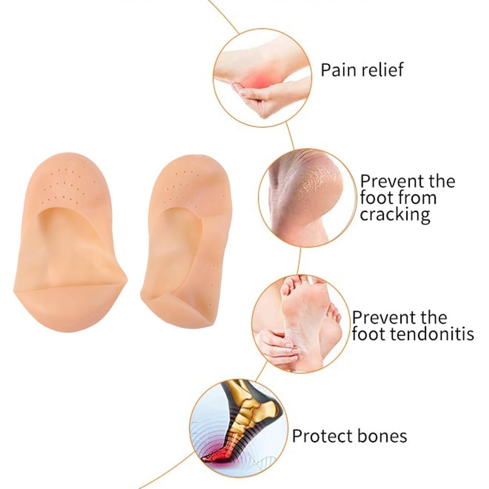 Silicone Heel Protector Socks Anti Crack Foot Care Socks (1 Pair)