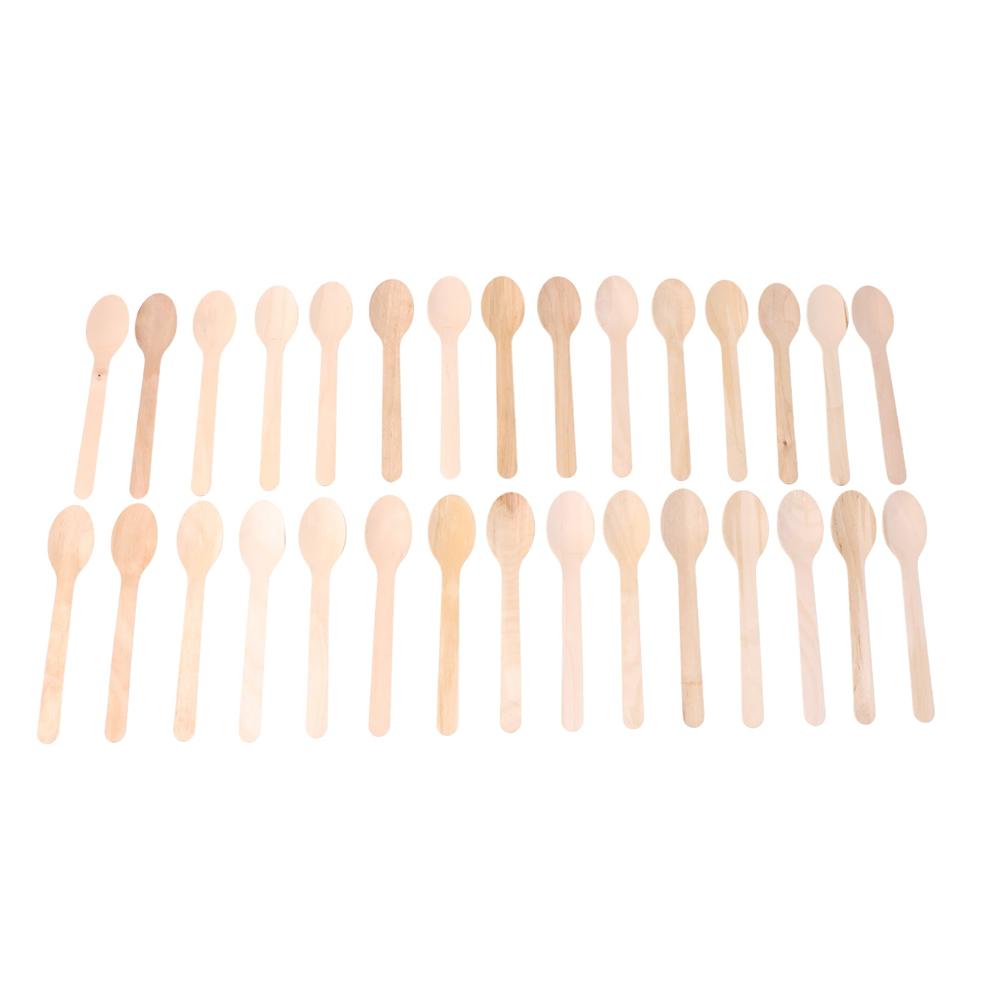 160mm Wooden Spoon 30 Pcs Pack