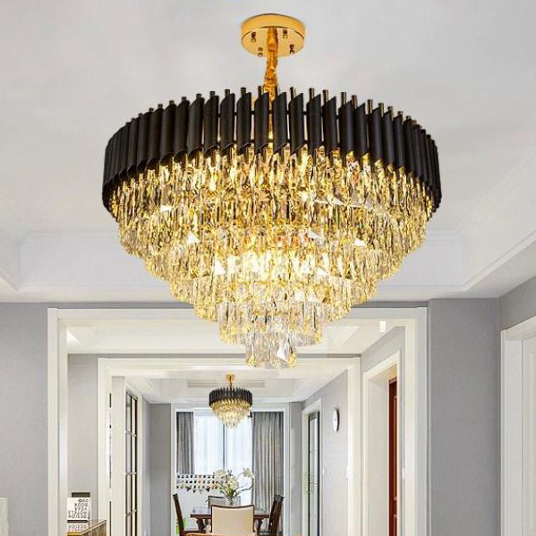 800mm Black Gold Chandelier