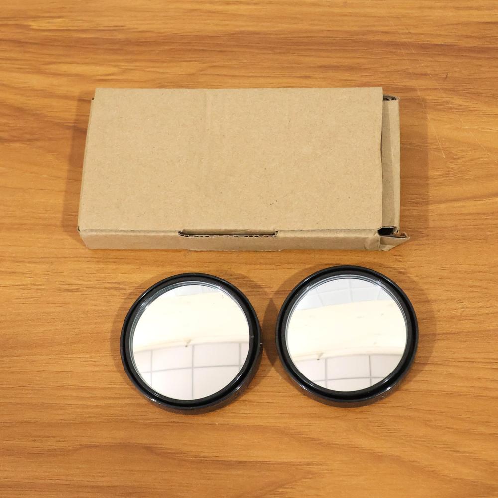 2 Pc Car Blind Spot Convex Side Mirror Set (1 Pc / Mix Color) - Features: Manual